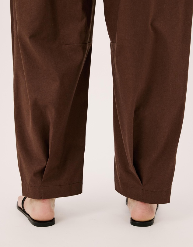 Atmos&Here Curvy - Clara Linen Blend Barrel Leg Pants