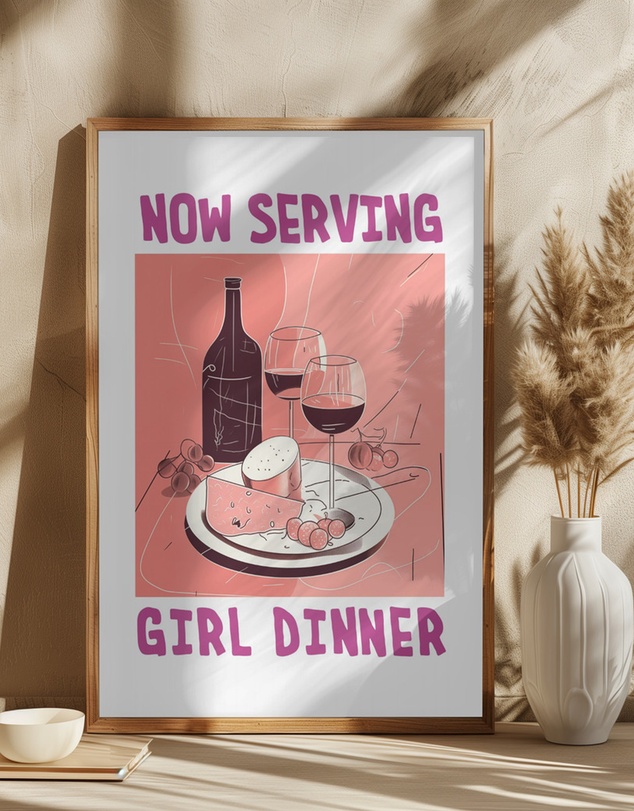 Olive et Oriel - Girl Dinner No 1 by Andreas Magnusson Art Print