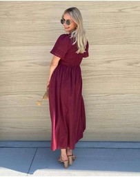 Esther & Co - Iolana Dress - Wine