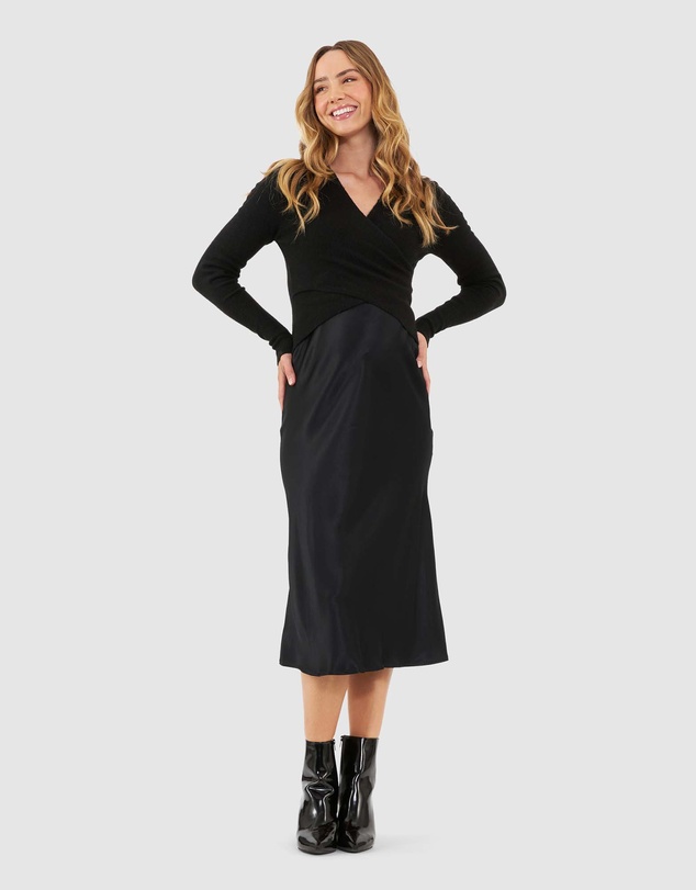 Ripe Maternity - Crystal Satin Skirt
