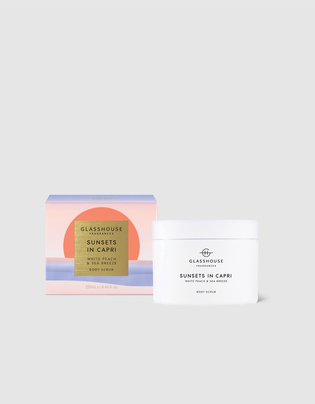 Glasshouse Fragrances - Sunsets in Capri Limited Edition 250mL Body Scrub