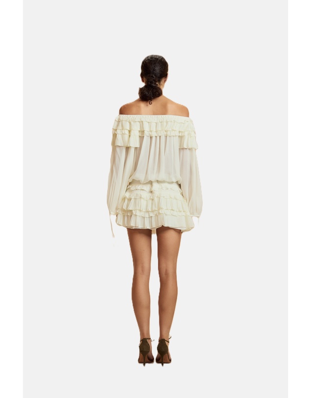 Cynthia Rowley - Ruffle Pleated Micro Skirt