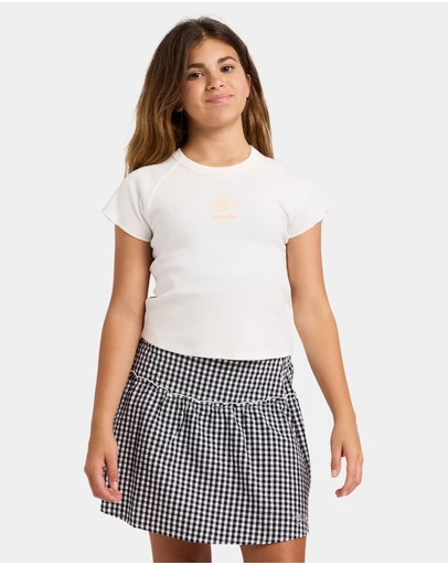 Billabong Kids - Girls 6 to 16 Gingham Crush Mini Skirt