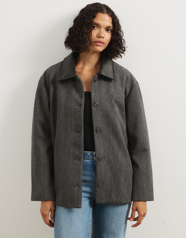 Atmos&Here - Sofia Herringbone Boxy Jacket