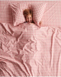 Kip&Co - Gingham Candy Organic Cotton Fitted Sheet Cot - Babies