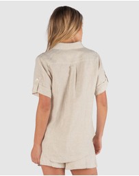 CAMIXA - FEBE Short Sleeve Linen shirt