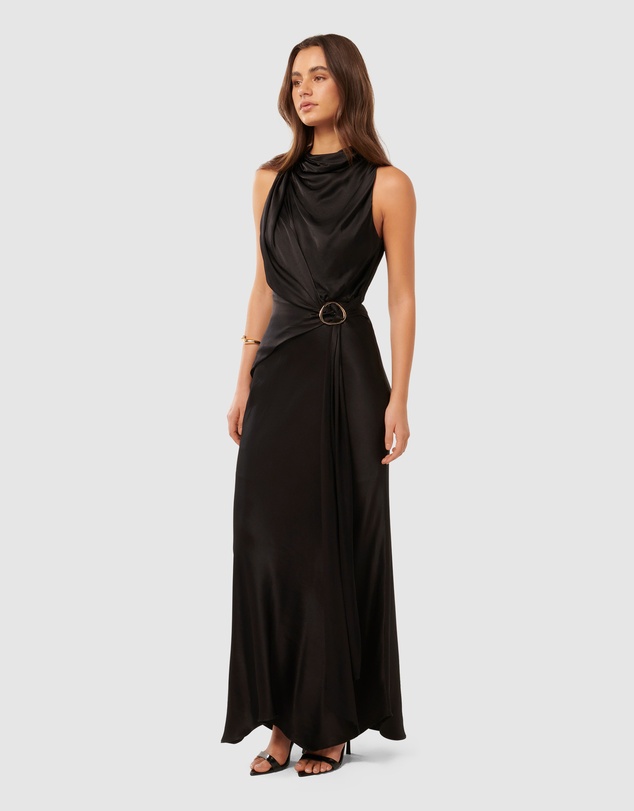 Forever New - Cassie Satin Draped Maxi Dress
