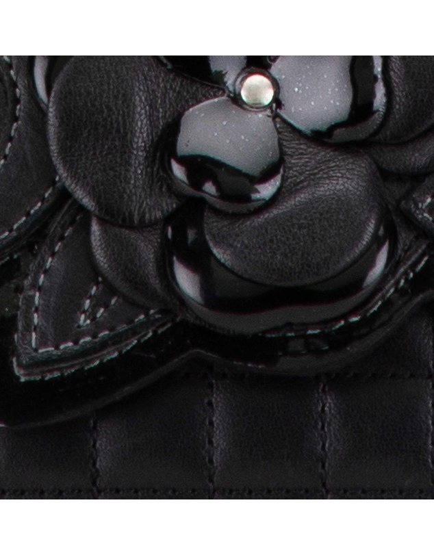 Pre-Loved by Azura Reborn - Pre-Loved Choco Bar Calfskin Camellia No. 5 CC Shoulder Bag