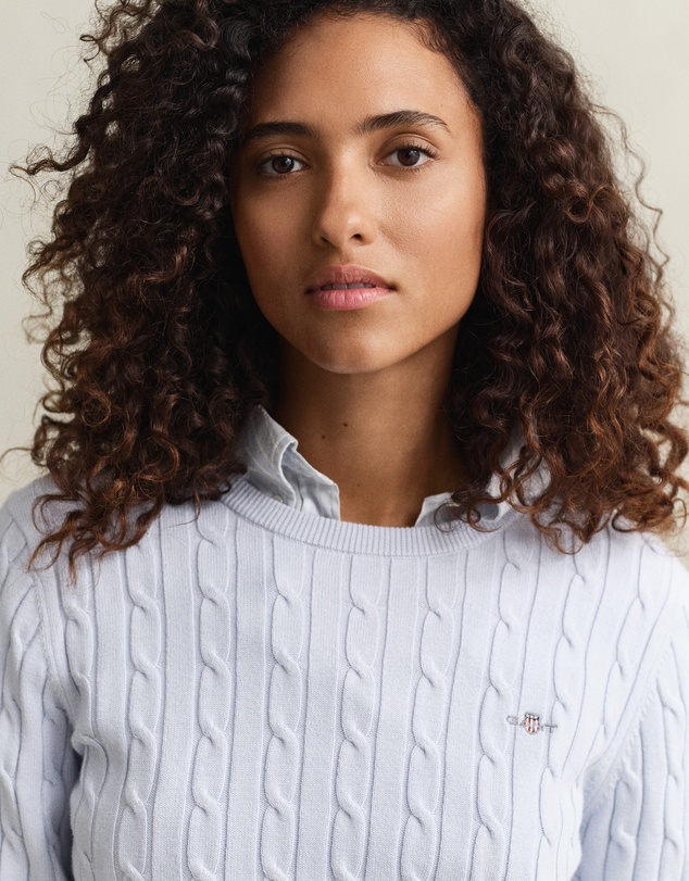 Gant - Stretch Cotton Cable Crew Neck Knit