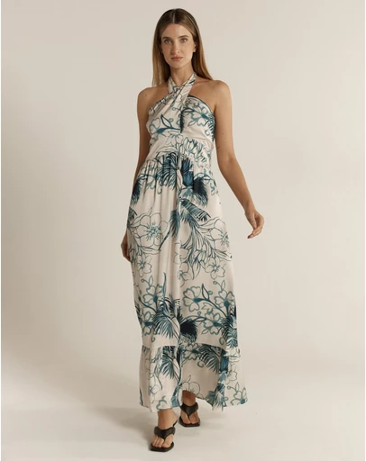 Fate + Becker - Solstice Palms Halter  Dress
