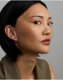 Michael Hill - Round Blue Created Sapphire Birthstone Stud Earrings in 10kt Yellow Gold