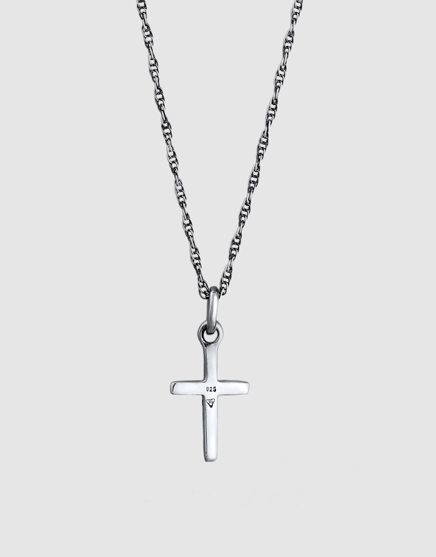 Kuzzoi - ICONIC EXCLUSIVE - Cross Pendant Necklace in Oxidised 925 Sterling Silver
