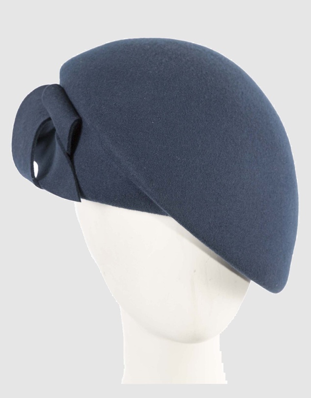 Max Alexander - Winter Navy Felt Beret Hat
