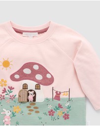 Purebaby - Toadstool House Long Sleeve Tee -Kids-Babies