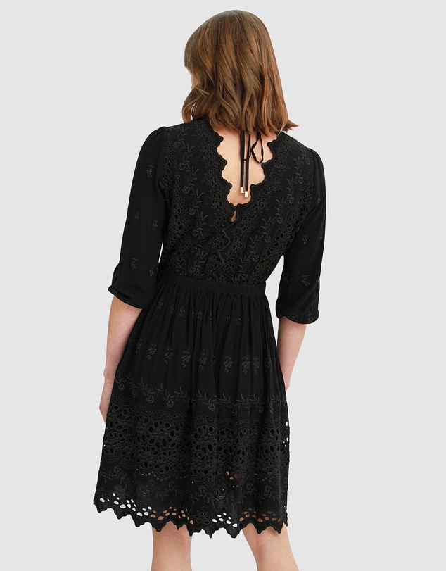 Belle & Bloom - Sweet Talk Eyelet Mini Dress