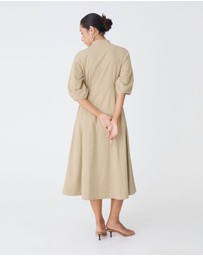 Forcast - Lyn Lantern Sleeve Shirt Dress