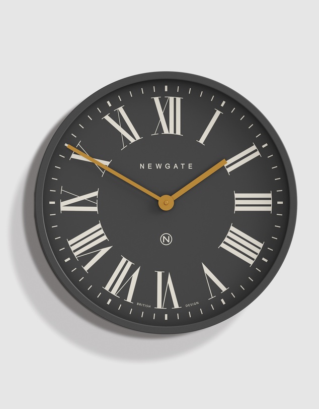 Newgate - Newgate Mr Butler Wall Clock Moonstone Grey Reverse Dial