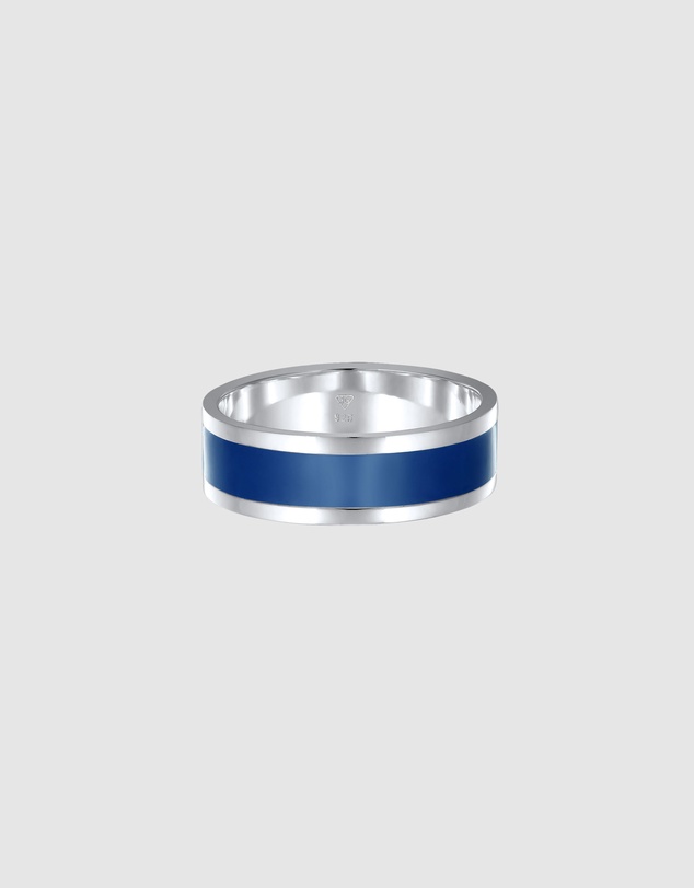 Kuzzoi - ICONIC EXCLUSIVE - Enamel Band Ring in 925 Sterling Silver