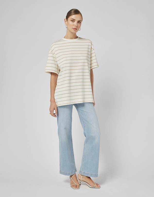 DRICOPER DENIM - Amy Beige Stripe Tee