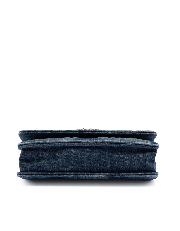 Pre-Loved by Azura Reborn - Pre-Loved Denim 19 Flap Wallet On Chain