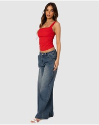 EDIKTED - Rio Ruched Square Neck Top