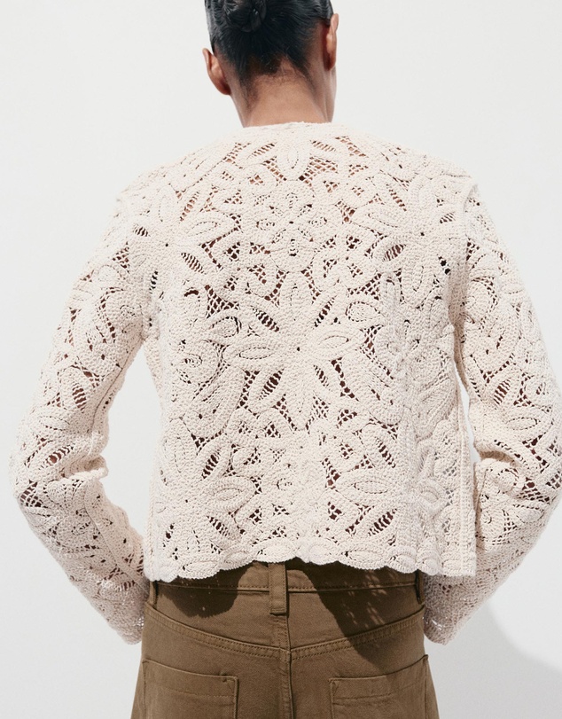 M.N.G - Knitted Jacket with Openwork Details