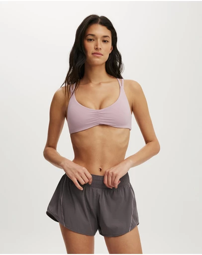 Cotton On Body Active - Ultra Soft Scrunch Front Strappy Crop