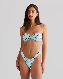 Vacay Swimwear - Positano Bottom Blue Polka