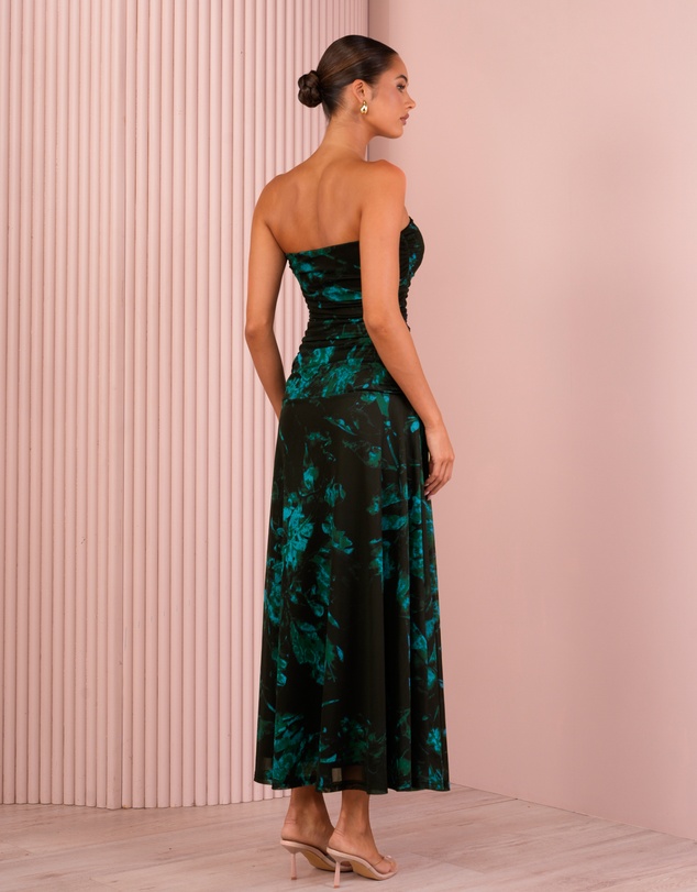 Azzurielle - Beverly Strapless Mesh Dress