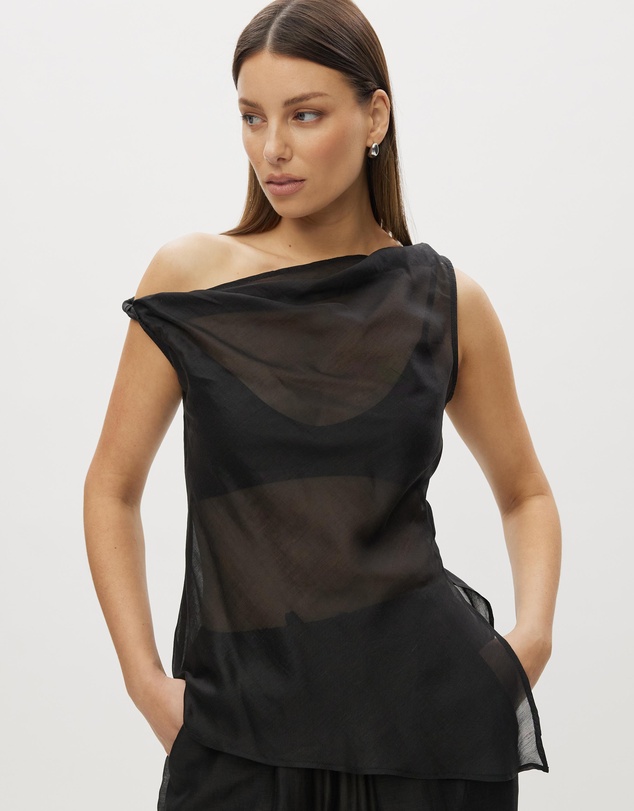 Lover - Layla Asymmetric Sheer Top