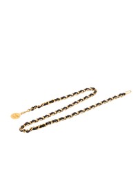 Pre-Loved by Azura Reborn - Pre-Loved Gold Plated Leather Woven Medallion Chain Belt