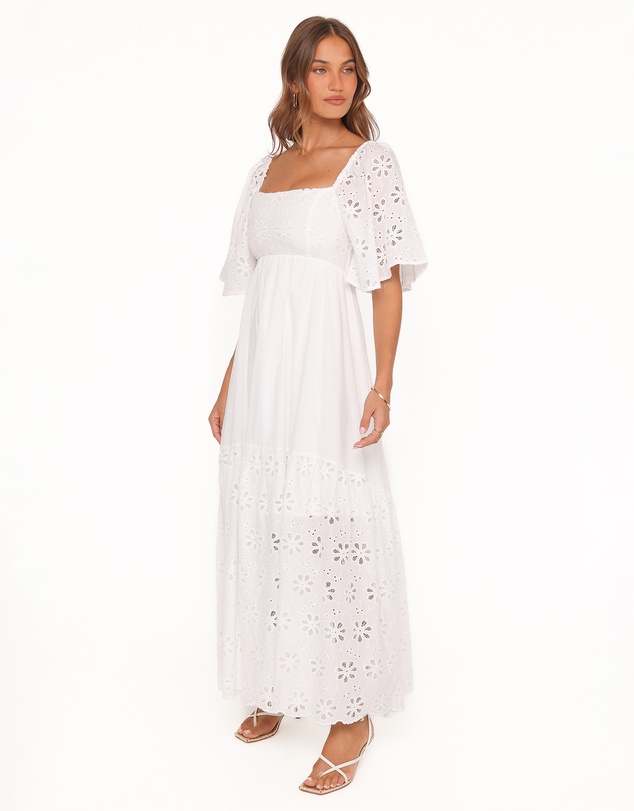 Petal & Pup - Xana Maxi Dress - White Broderie