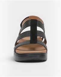 Vionic - Sabrina Flatform Sandal - Black Suede