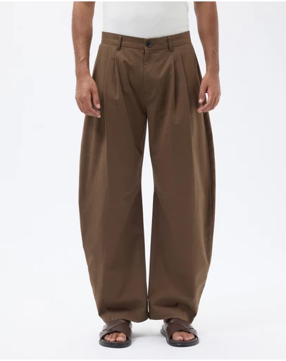 AERE - Pleated Barrel Trousers