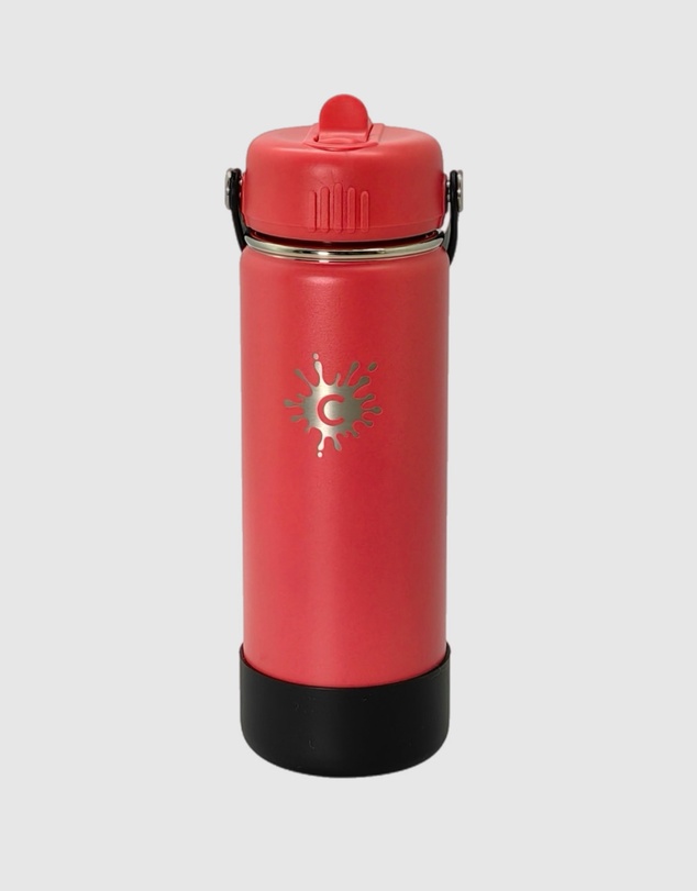 Tolu Australia - 750ml Reusable Red Water Bottle with Straw Lid
