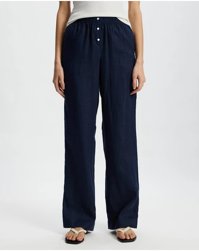 White By FTL - Robin Linen Pants