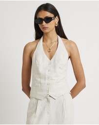 Subtitled - Naomi Linen Halter Vest