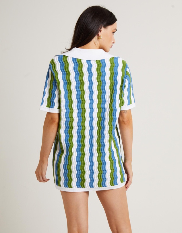 Subtitled - Cher Knit Shirt Mini Dress