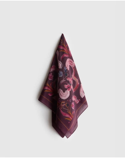 Evity - Silk Scarf Floral Print