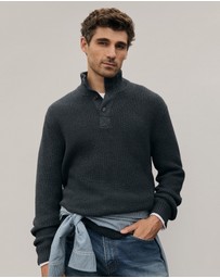 Country Road - Workwear Australian Cotton Funnel Neck Knit