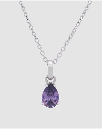 Georgini - GEORGINI WISTERIA PENDANT AMETHYST CZ SILVER