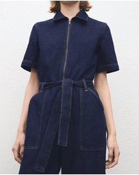 M.N.G - Belt Denim Jumpsuit