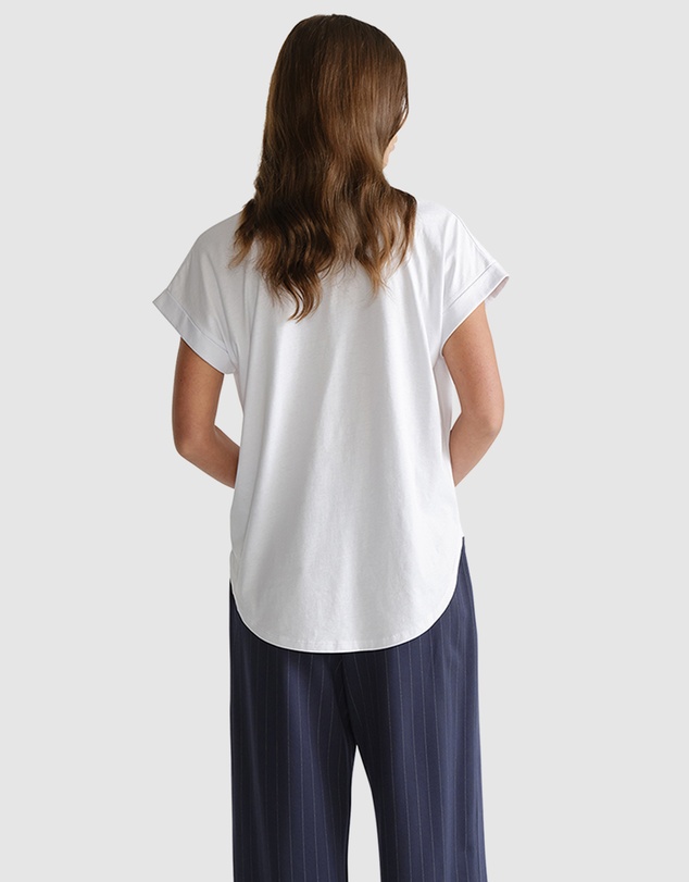 Decjuba - D-Luxe Crosshatch Halfmoon Tee