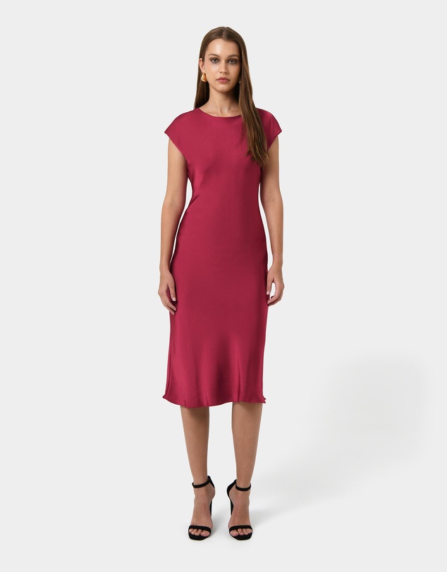 Forcast - Dulce Satin Midi Dress