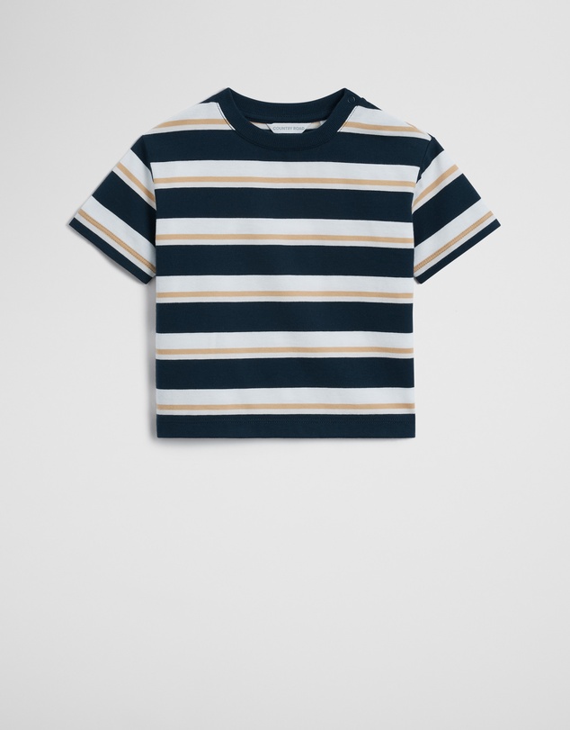 Country Road - Australian Cotton Oversized Stripe Short Sleeve T-shirt