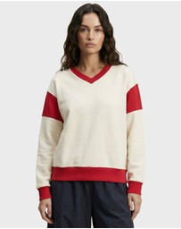 Academy Brand - Maggie Contrast V Sweat
