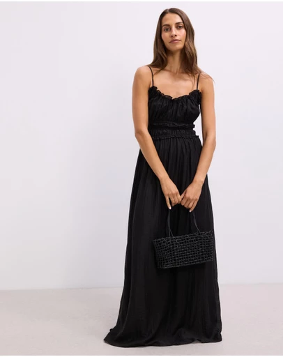 The Fated - Lila Shirred Maxi Dress