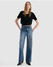 M.N.G - High-Waisted Wide-Leg Jeans