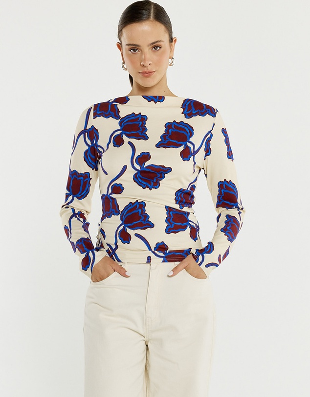 Sass - Jade Seamed Jersey Top