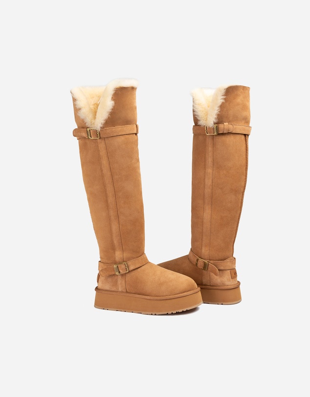 Ozwear Connection Uggs - Ugg Classic Platform Buckle Tall Boots (Over The Knee)